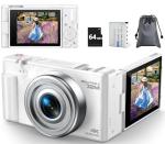 4K 72MP Autofocus Digital Camera for Vlogging YouTube & Photography, 18X Zoom Compact Camera with 64GB TF Card, 2.8" 270° Flip Screen, Webcam, Battery, for Teens Adults Beginners