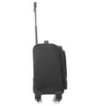 Aerolite Rolling Padded Laptop Case Bag 4 Wheels - Fits up to 15.6", Overnight Trolley Business Hand Cabin Luggage Case easyJet Plus/Flexi/Up Front/Extra Legroom, British Airways & Jet2 Approved Black