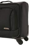 Aerolite Rolling Padded Laptop Case Bag 4 Wheels - Fits up to 15.6", Overnight Trolley Business Hand Cabin Luggage Case easyJet Plus/Flexi/Up Front/Extra Legroom, British Airways & Jet2 Approved Black