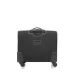 Aerolite Rolling Padded Laptop Case Bag 4 Wheels - Fits up to 15.6", Overnight Trolley Business Hand Cabin Luggage Case easyJet Plus/Flexi/Up Front/Extra Legroom, British Airways & Jet2 Approved Black