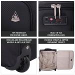 Aerolite 56x45x25cm British Airways Jet2 & Easyjet Upgrade Maximum Allowance Large Lightweight 2 Wheel Carry On Hand Cabin Luggage Bag Suitcase 56x45x25 with TSA Approved Lock Black