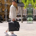 Aerolite 56x45x25cm British Airways Jet2 & Easyjet Upgrade Maximum Allowance Large Lightweight 2 Wheel Carry On Hand Cabin Luggage Bag Suitcase 56x45x25 with TSA Approved Lock Black