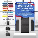 Aerolite 40x30x15 New and Improved 2023 British Airways, EasyJet, Virgin Atlantic, KLM Holdall, Cabin Luggage Under Seat Flight Bag, Black