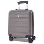 Aerolite 45x36x20cm Easyjet Maximum Size 8 Wheel ABS Hard Shell Carry On Hand Cabin Luggage Underseat Flight Travel Bag Spinner Suitcase 45x36x20 with TSA Lock (Charcoal Grey)