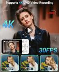 Digital Camera 4K 64GB, Wevoor 64MP Autofocus Mini Compact Camera with 2.8" Screen, 18X Digital Zoom 2000mAh Portable Pocket Vlog Camera for Adult Beginner Teens Travel Party Selfie Recording