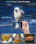 Digital Camera 4K 64GB, Wevoor 64MP Autofocus Mini Compact Camera with 2.8" Screen, 18X Digital Zoom 2000mAh Portable Pocket Vlog Camera for Adult Beginner Teens Travel Party Selfie Recording