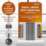 Aerolite 45x36x20cm Easyjet Maximum Size 8 Wheel ABS Hard Shell Carry On Hand Cabin Luggage Underseat Flight Travel Bag Spinner Suitcase 45x36x20 with TSA Lock (Charcoal Grey)