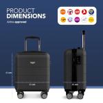LUGG 15 Inch Jetset Lightweight Travel Cabin Bag Carry On Approved Suitcase ABS Shell Protection Water Resistant & Safe Locking System Easyjet Free Under seat Luggage (45x33x20cm)