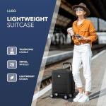 LUGG 15 Inch Jetset Lightweight Travel Cabin Bag Carry On Approved Suitcase ABS Shell Protection Water Resistant & Safe Locking System Easyjet Free Under seat Luggage (45x33x20cm)