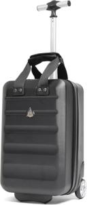 Aerolite 40x20x25cm Ryanair Under Seat Lightweight Hard Shell Carry On Hand Cabin Luggage Travel Suitcase Cabin Bags Underseat with 2 Wheels and TSA Approved Lock (Black)