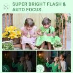 ZMOQNG Digital Camera 4K 64MP Autofocus with 32GB SD Card, 2.8" Screen Compact Vlogging Camera with 1200 mAh Battery, for Kids & Beginners