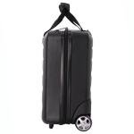 Aerolite 40x20x25cm Ryanair Under Seat Lightweight Hard Shell Carry On Hand Cabin Luggage Travel Suitcase Cabin Bags Underseat with 2 Wheels and TSA Approved Lock (Black)