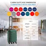 Flight Knight Cabin Suitcase 55x35x20, Carry On for Over 100 Airlines Like Ryanair, EasyJet, British Airways, Virgin Atlantic Lightweight Small Durable Cabin Bag, ABS Hard Shell, Hand Luggage