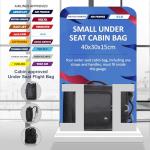 Aerolite 40x30x15 Maximum Size for British Airways, Air France and KLM Hand Cabin Luggage Approved Travel Carry On Under Seat Backpack Also Suitable for Other Airlines with 2 Year Guarantee, Black
