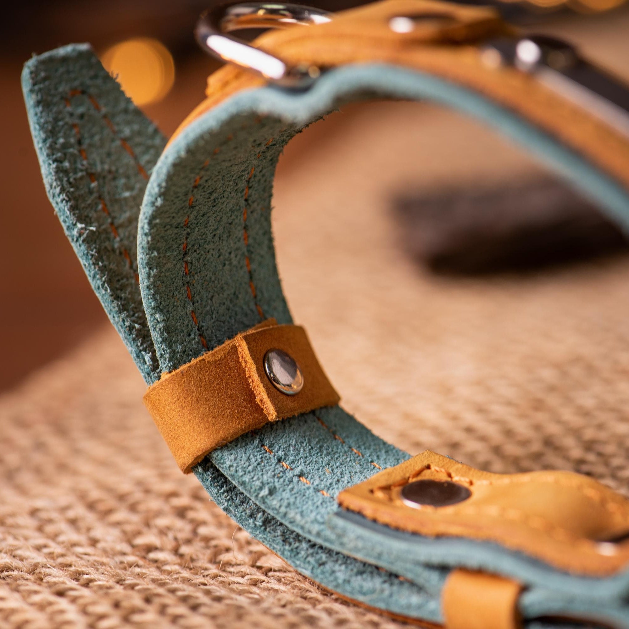 Custom Engraved Leather Dog Collar with Name Plate