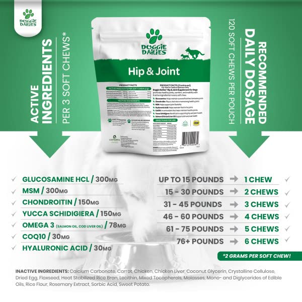 Premium Dog Joint Supplement with 120 Chews