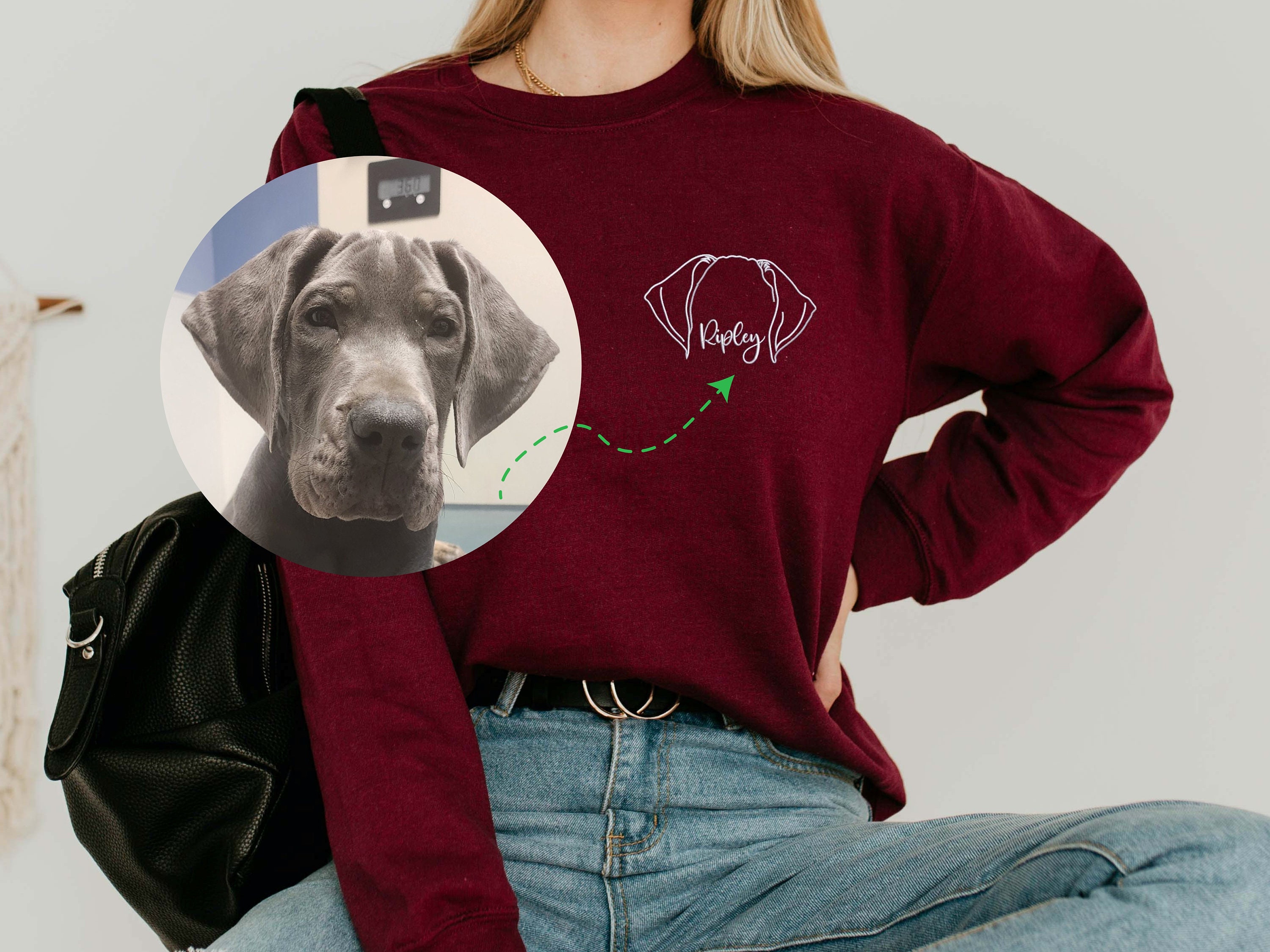 Personalized Dog Sweatshirt with Custom Pet Crewneck