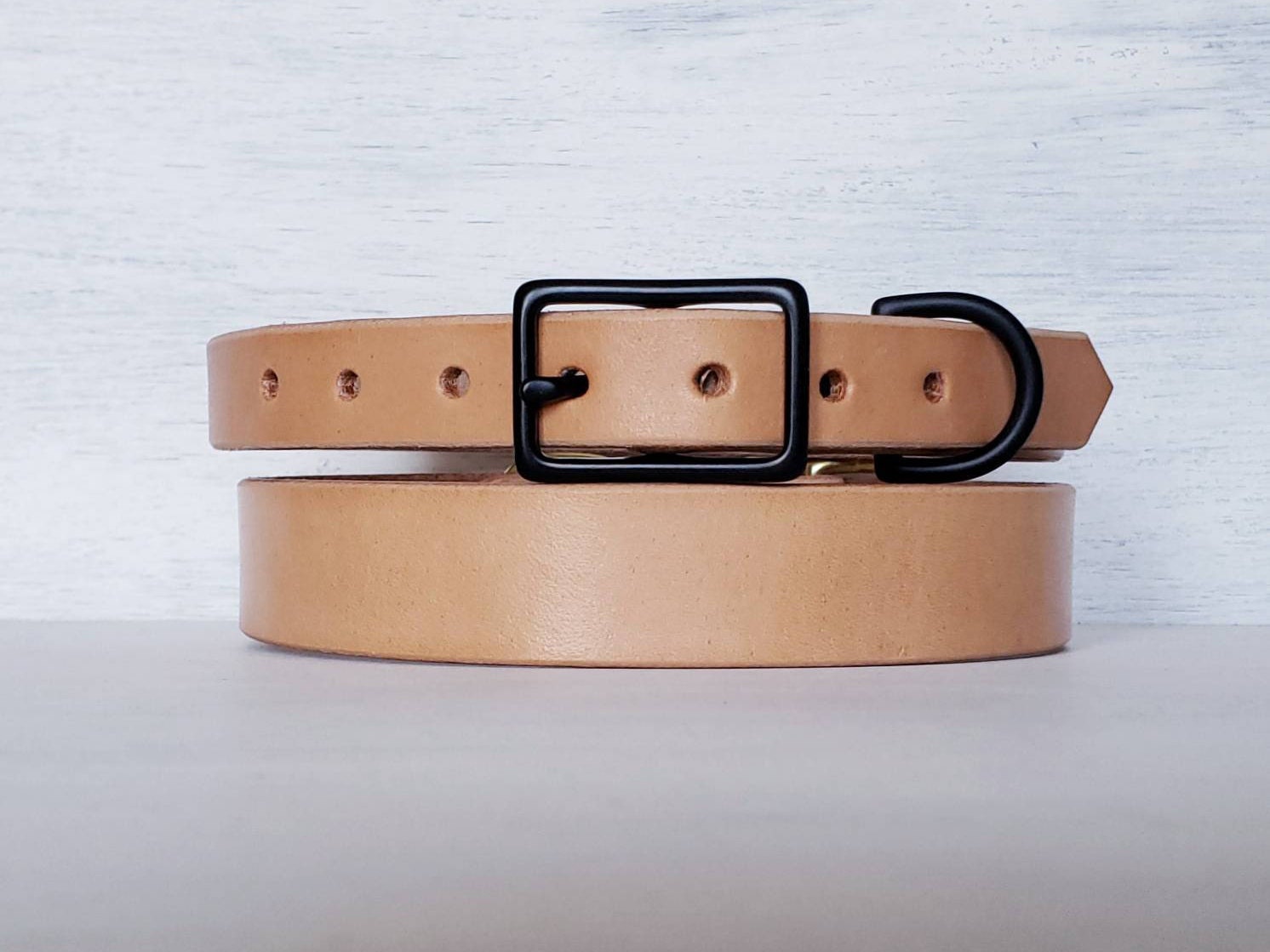 Stylish Natural Leather Dog Collar | Durable & Comfortable