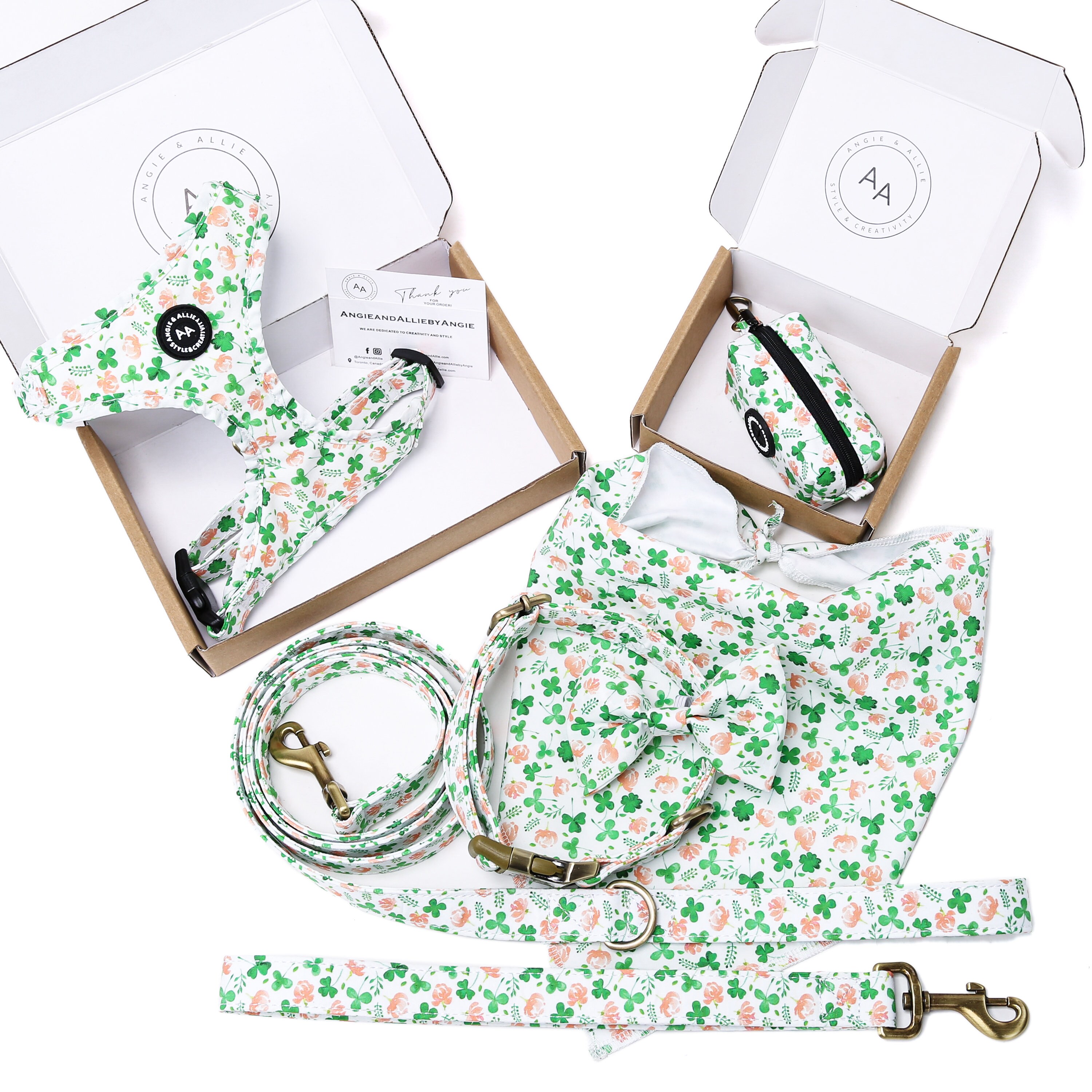 Customizable Dog Accessory Set + Lucky Charm