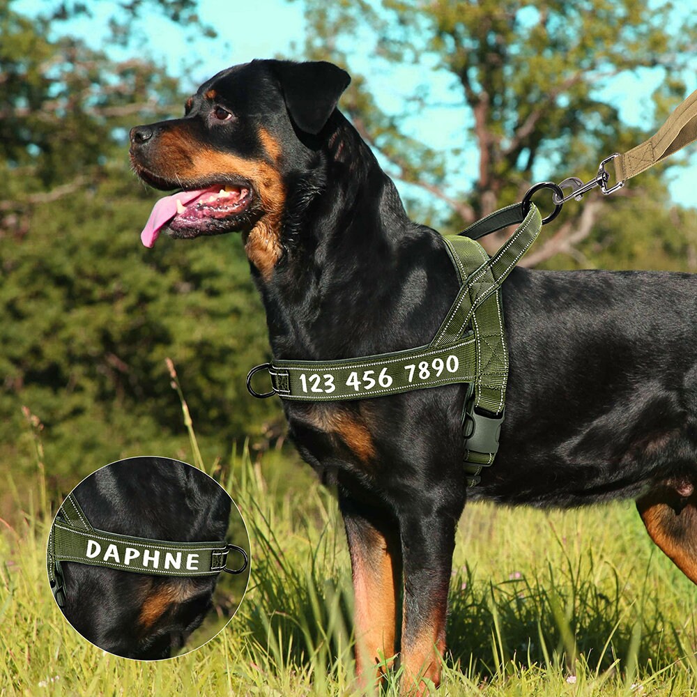 Customized Tactical Dog Harness with Reflective Nylon