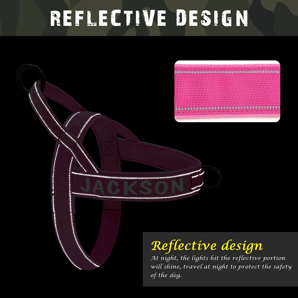 Customized Tactical Dog Harness with Reflective Nylon