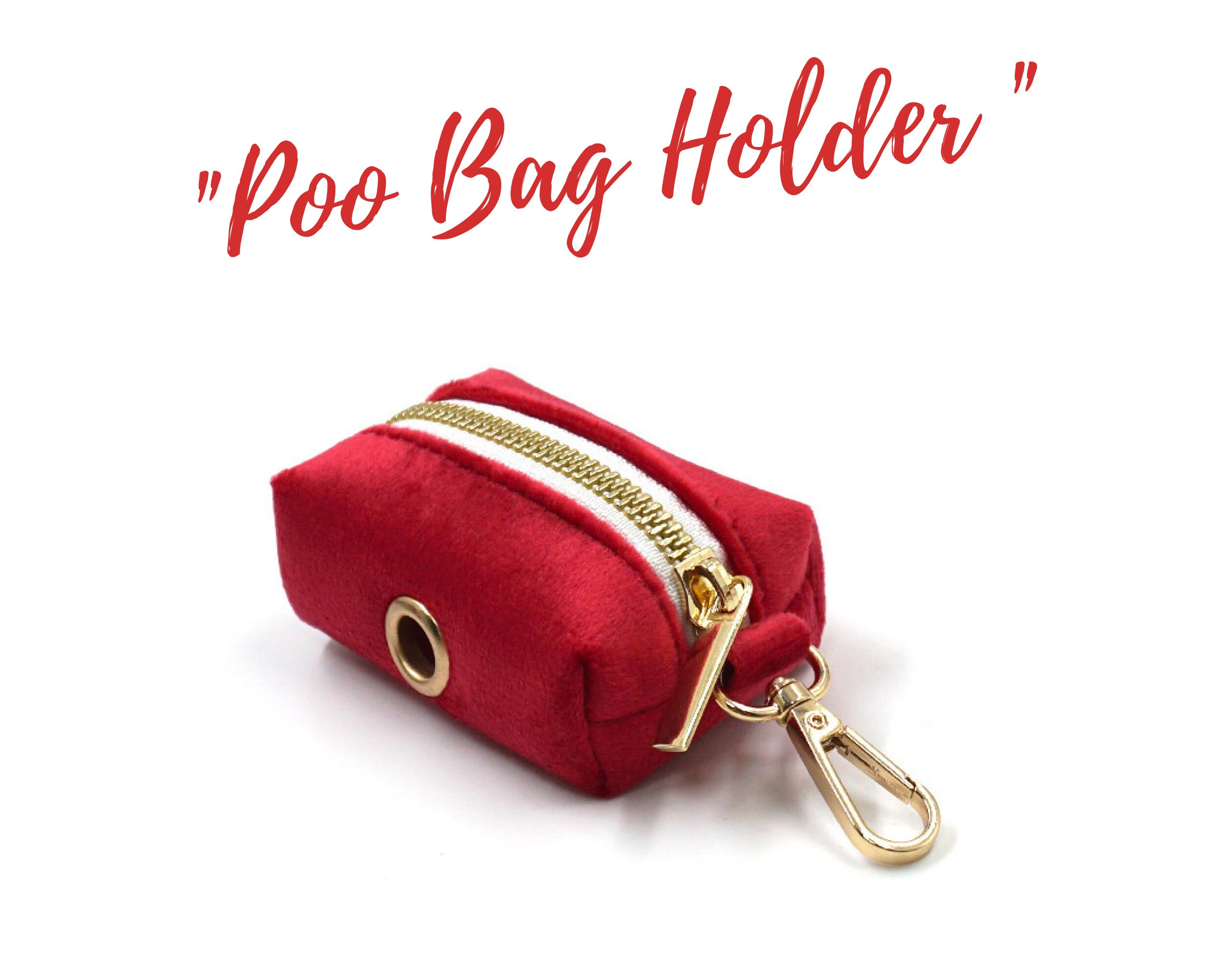 Custom Red Velvet Step-in Dog Harness Set