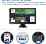 2025 Newest Car GPS Navigator 7-inch Touch Screen Real Voice prompts Turn Direction Speed Limit Warning car GPS Satellite Navigator, Lifetime Free Update World map