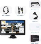 2025 Newest Car GPS Navigator 7-inch Touch Screen Real Voice prompts Turn Direction Speed Limit Warning car GPS Satellite Navigator, Lifetime Free Update World map