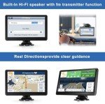 2025 Newest Car GPS Navigator 7-inch Touch Screen Real Voice prompts Turn Direction Speed Limit Warning car GPS Satellite Navigator, Lifetime Free Update World map