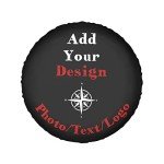 Custom Spare Tire Cover Personalized Wheel Tire Cover Add Your Own Photo Text Logo Waterproof Dust-Proof Spare Wheel Cover Protectors for Trailer Truck SUV Universal All Vehicles