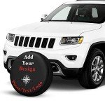 Custom Spare Tire Cover Personalized Wheel Tire Cover Add Your Own Photo Text Logo Waterproof Dust-Proof Spare Wheel Cover Protectors for Trailer Truck SUV Universal All Vehicles