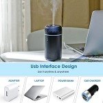 Car Diffuser Humidifier USB Aromatherapy Essential Oil Diffuser Car Air Freshener Diffuser USB Cool Mist Mini Portable Diffuser for Car Home Office Bedroom (Black)