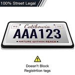 Intermerge License Plate Frames, 2 Pack, Universal US Car Black TPU Bracket Holder. Rust-Proof, Rattle-Proof, Weather-Proof with Drainage Holes Car Accessories