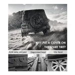 Spare Tire Cover with Pocket,Durable Oxford Cloth+Portable Handle Design Water&Dust-Proof Tire Covers for Car Truck SUV RV Trailer Camper Van (Fits for Tire Diameters 13" - 18")