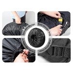 Spare Tire Cover with Pocket,Durable Oxford Cloth+Portable Handle Design Water&Dust-Proof Tire Covers for Car Truck SUV RV Trailer Camper Van (Fits for Tire Diameters 13" - 18")