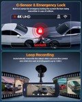 Dash Cam Front and Rear, 4K+1080P Dual Dash Camera for Cars with 5G WiFi, Built-in 32GB Card, Night Vision, G-Sensor, 24H Parking Mode
