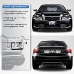 QUANQIUFEI 2 Pack License Plate Frames, Stainless Steel Car License Plate Cover Car Accessories with Screw Caps (Black)
