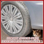 DaisyInner 100 Pcs Disposable Car Tire Covers Plastic Waterproof Tire Wheel Protector for Car Truck SUV Trailer Camper Universal Covering