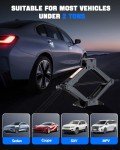 Car Jack Kit, Scissor Jack for Car 2 Ton (4409 lbs), Tire Jack Changing Kit with Lug Wrench for Sedan SUV