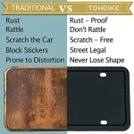 License Plate Frames - 2 PCS Silicone License Plate Holder for US Car Universal License Plate Bracket, Rustproof, Rattle Proof & Weatherproof, Mounting Accessories Included