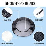 Autotech Park Protective Tire Covers 4 Pack for RVs, Trailers, Campers, SUVs, and Trucks. Oxford Material for Ultimate Protection in All Seasons. Durable Covers for Tires with 19-22 Inches Diameter