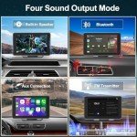 Portable Apple Carplay/Android Auto Screen for Car, 7 Inch HD Touch Screen Wireless Car Play with Backup Camera, Voice Control, BT, FM, Mirror Link for All Vehicle