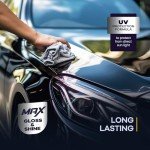 GLOMAX Ceramic Coating For Cars (16 oz.) - Hydrophobic Ceramic Car Wax Spray With Added UV PROTECTION - LONG LASTING Shiny Car Stuff - Spray Wax For Cars With 2 Micro Fiber Towels, Waterless Wash