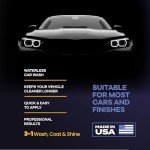 GLOMAX Ceramic Coating For Cars (16 oz.) - Hydrophobic Ceramic Car Wax Spray With Added UV PROTECTION - LONG LASTING Shiny Car Stuff - Spray Wax For Cars With 2 Micro Fiber Towels, Waterless Wash