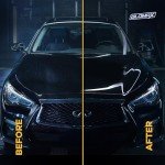 GLOMAX Ceramic Coating For Cars (16 oz.) - Hydrophobic Ceramic Car Wax Spray With Added UV PROTECTION - LONG LASTING Shiny Car Stuff - Spray Wax For Cars With 2 Micro Fiber Towels, Waterless Wash