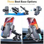 Phone Holders for Your Car【Upgraded Strongest Suction】Car Phone Holder Mount Dash【360° Adjustable】Suction Cup phone Mount for Truck Stand Cell PHone Holder for Car mount Fit All iPhone Car Accessories