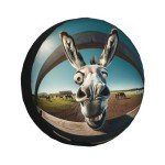 Generic Funny Donkey RV Spare tire Cover Wheel Protectors Weatherproof Wheel Covers Waterproof Universal Fit for Trailer Rv SUV Truck Camper Travel Trailers 15inch, HvoC-002