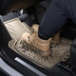 Armor All 4-Piece All-Season Trim-to-Fit Floor Liners, Full Coverage Automotive Floor Mats, Universal Fit, Custom Fit for Cars, Trucks, SUVs - Tan