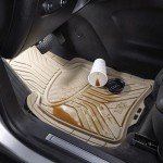 Armor All 4-Piece All-Season Trim-to-Fit Floor Liners, Full Coverage Automotive Floor Mats, Universal Fit, Custom Fit for Cars, Trucks, SUVs - Tan
