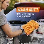Armor All Microfiber Car Wash Mitt, Car Wash Glove for Clean Cars, Trucks, Motorcycles, 2 Each